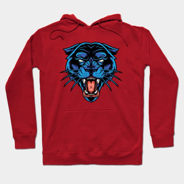 Angry Black Panther Hoodie by Mako Design 
